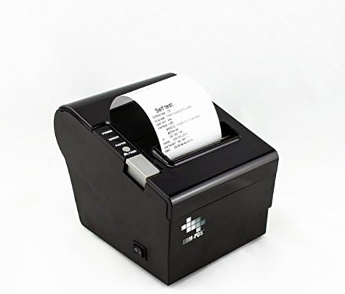 מגירת רישום מזומנים של EOM-POS + מדפסת קבלה תרמית + סורק ברקוד [שחור] + 10 גלילי נייר קבלה